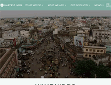 Tablet Screenshot of harvestindia.org